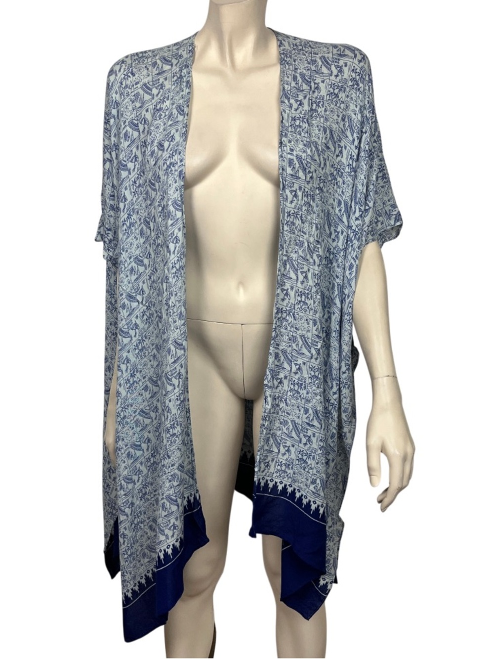 CAbi Blue Beach Club‎ Kimono Cover